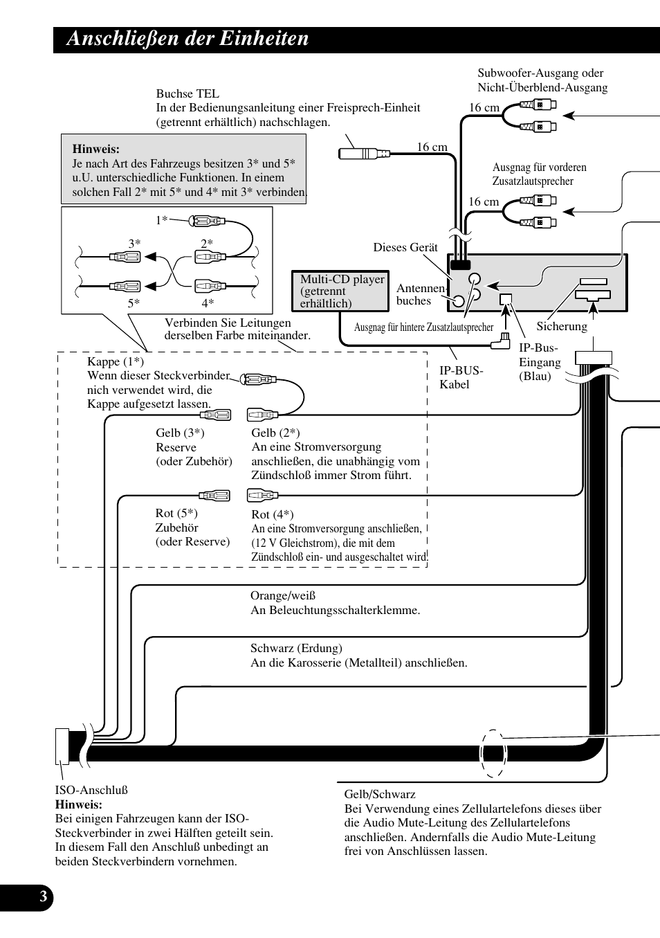 Anschließen der einheiten | Pioneer KEH-P7020R User Manual | Page 24 / 64