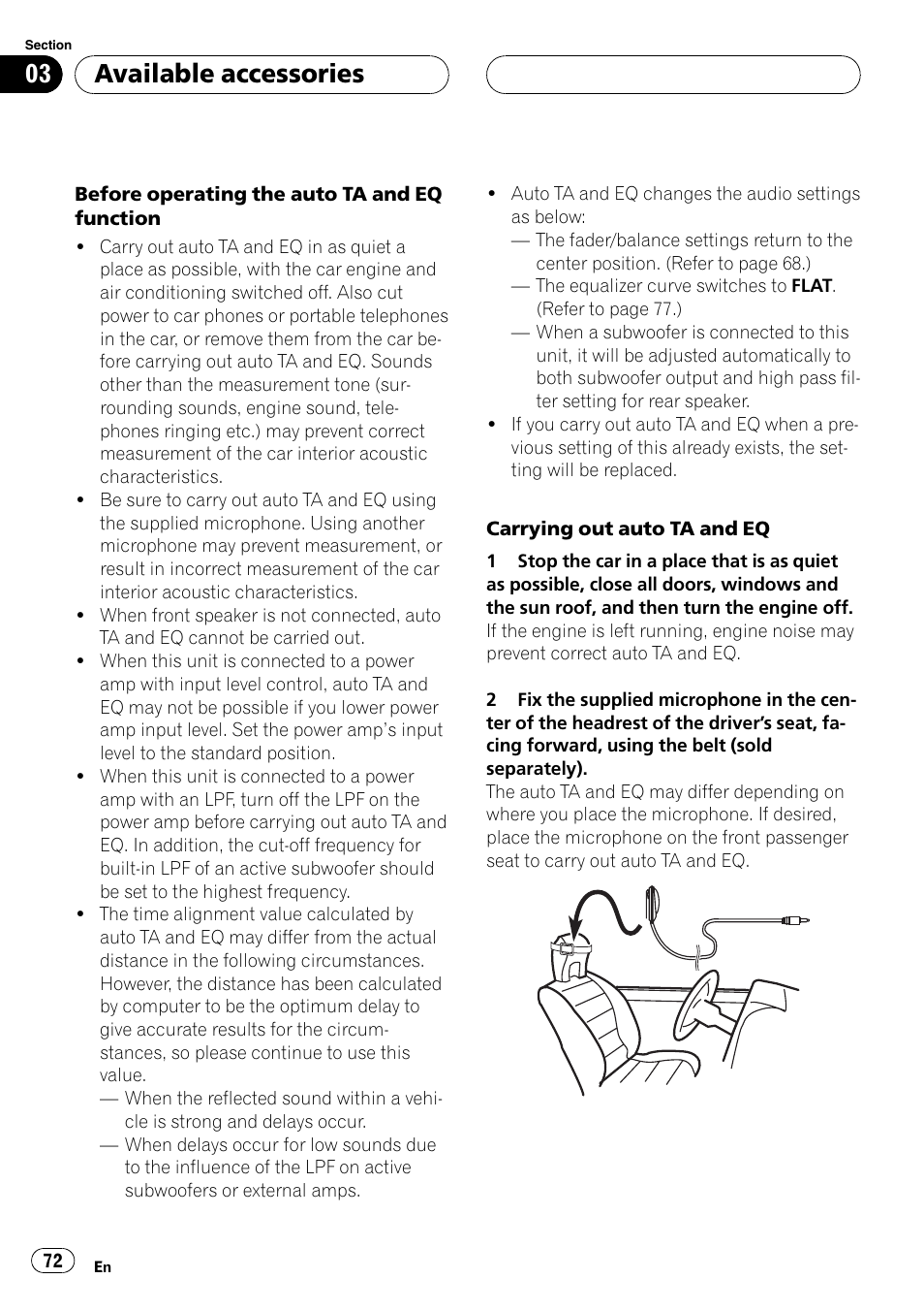 Available accessories | Pioneer DVH-P5000UB User Manual | Page 72 / 96