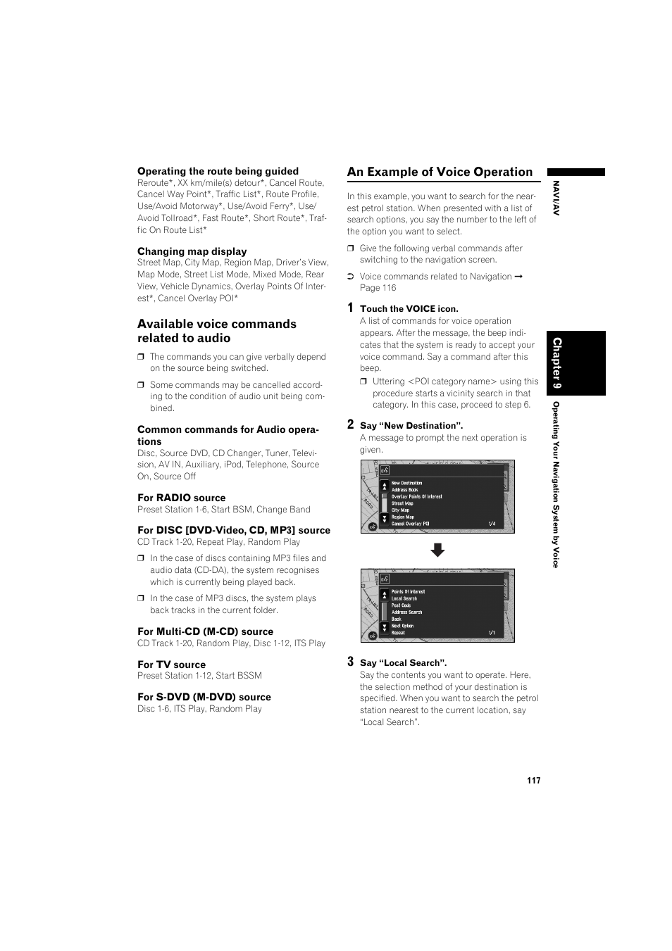 Available voice commands related to audio, An example of voice operation 11, An example of voice operation | Pioneer AVIC-X1BT User Manual | Page 119 / 155