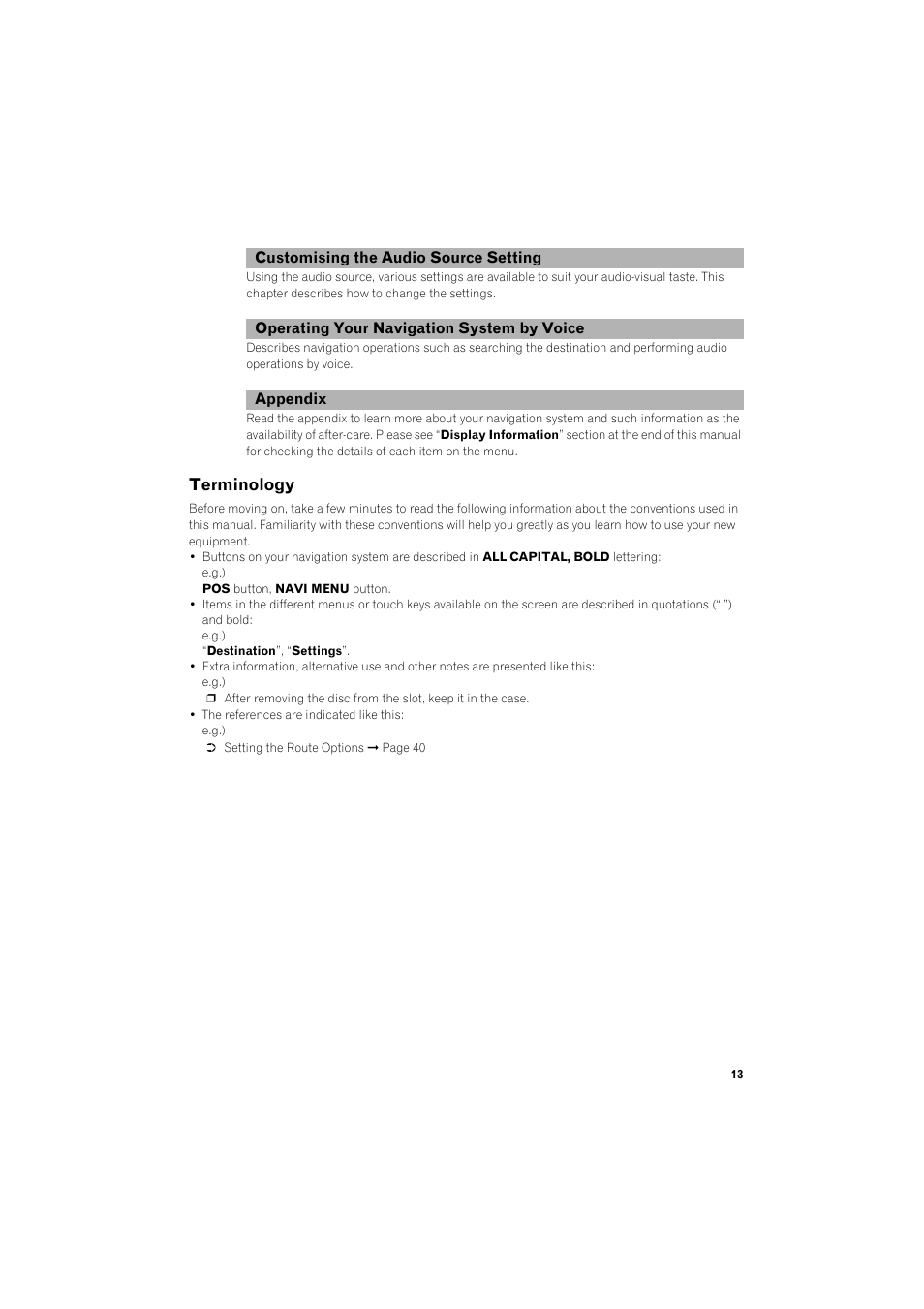 Terminology | Pioneer AVIC-X1BT User Manual | Page 15 / 155