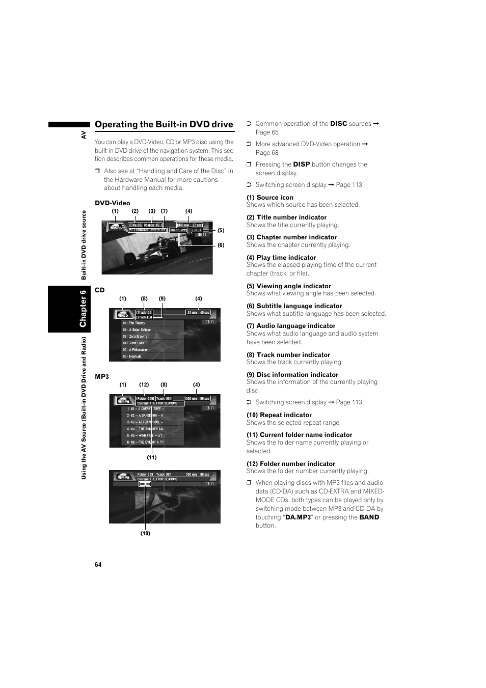 Operating the built-in dvd drive | Pioneer AVIC-X1BT User Manual | Page 66 / 155