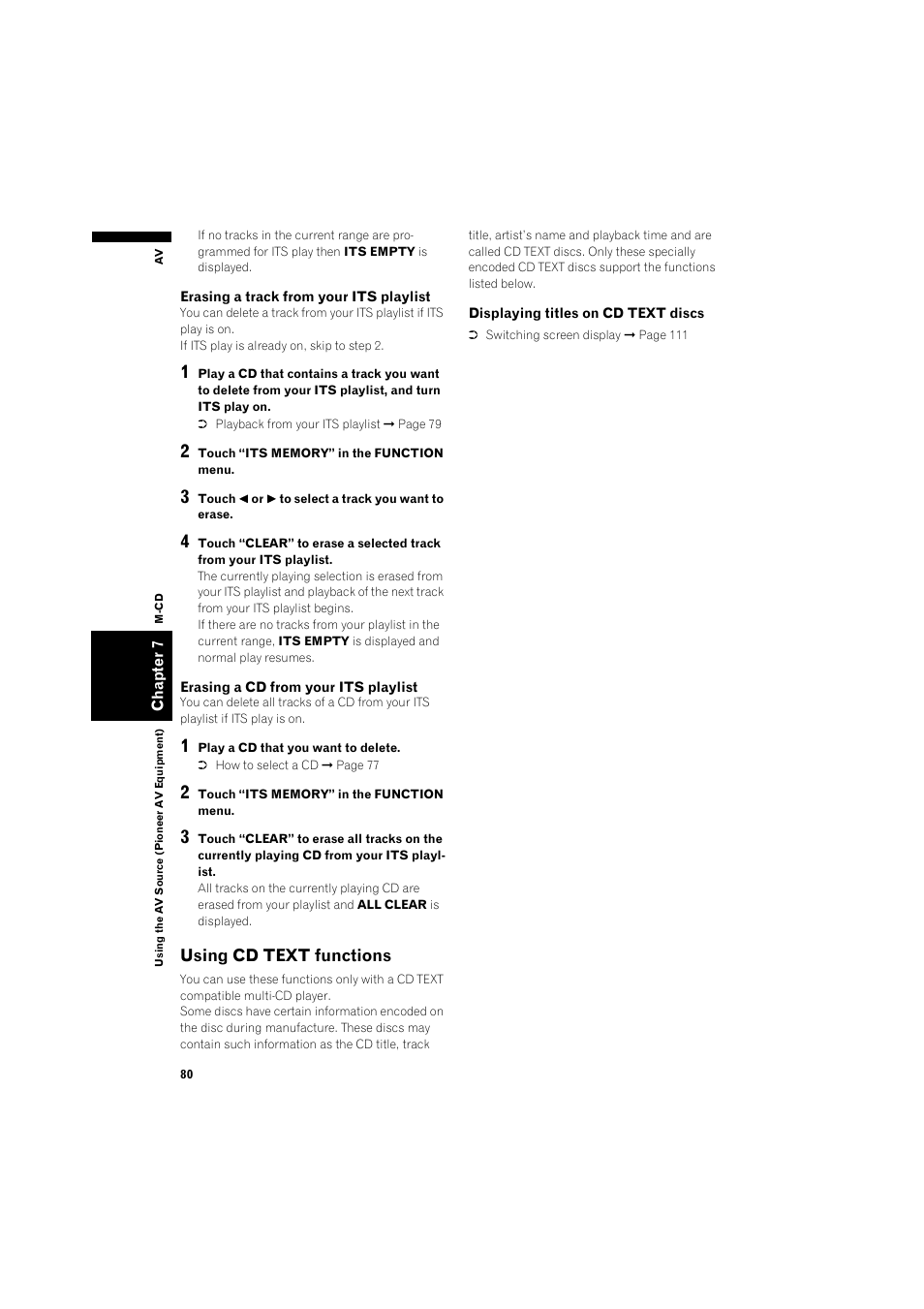 Using cd text functions 80 | Pioneer AVIC-X1BT User Manual | Page 82 / 155