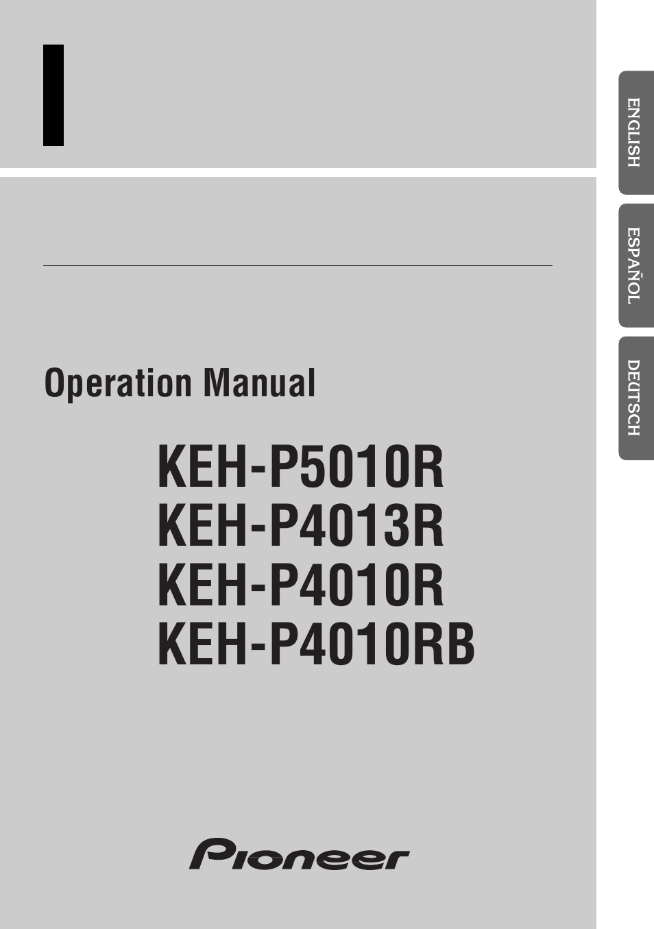 Pioneer KEH-P4010RB User Manual | 100 pages