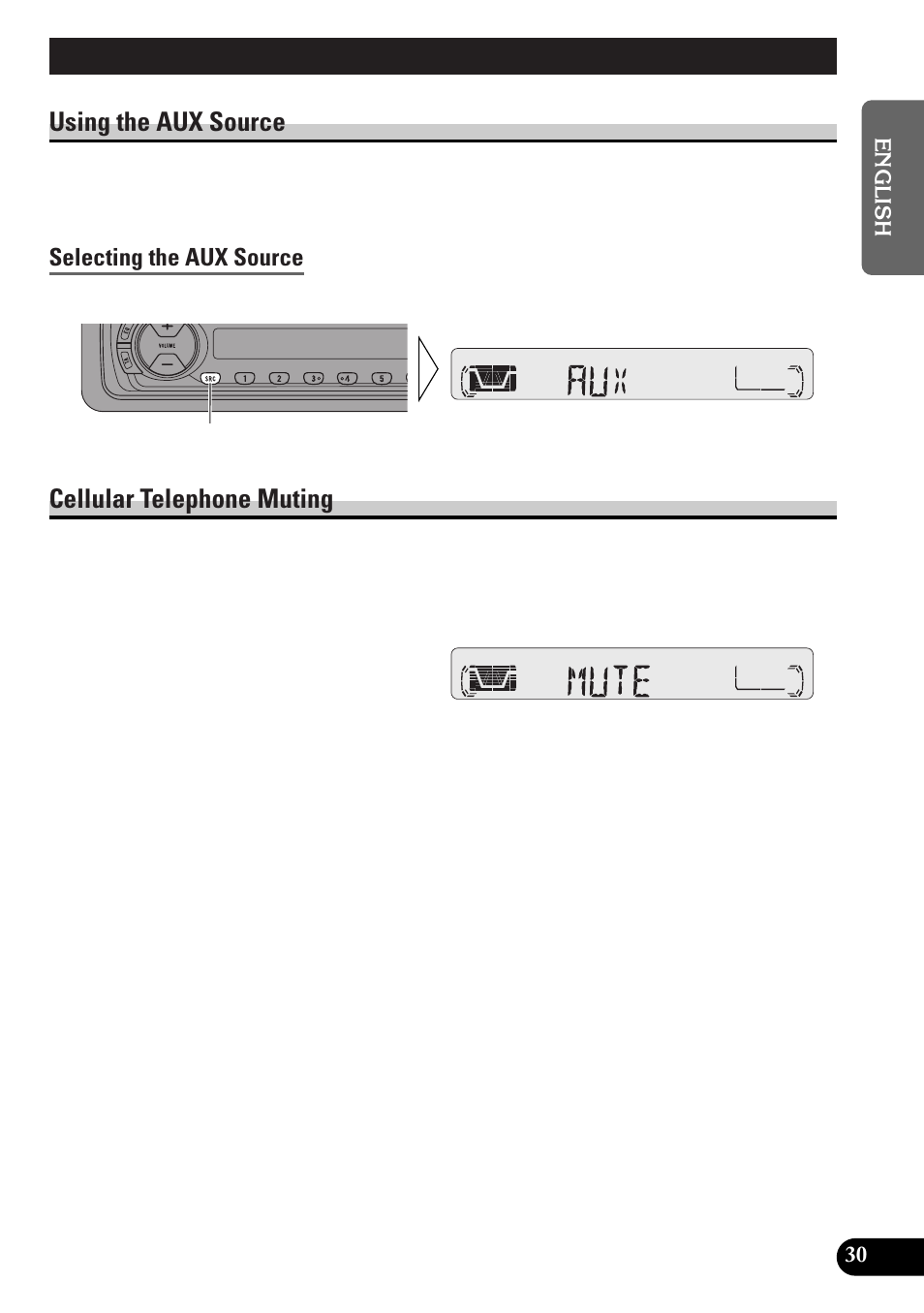 Other functions, Using the aux source, Selecting the aux source | Cellular telephone muting | Pioneer KEH-P4010RB User Manual | Page 31 / 100