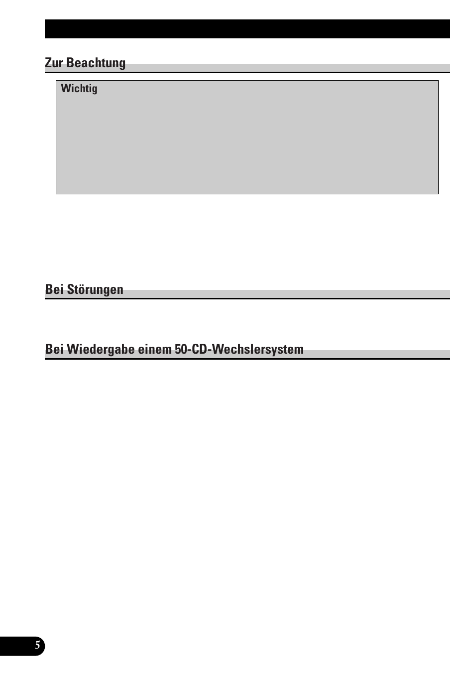 Zur beachtung bei störungen bei wiedergabe, Einem 50-cd-wechslersystem, Vor der inbetriebnahme | Zur beachtung, Bei störungen, Bei wiedergabe einem 50-cd-wechslersystem | Pioneer KEH-P4010RB User Manual | Page 70 / 100
