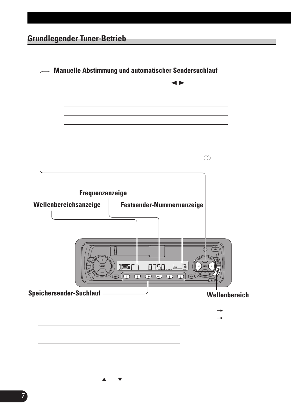 Grundlegender tuner-betrieb, Speichersender-suchlauf, Wellenbereich | Grundlegender betrieb | Pioneer KEH-P4010RB User Manual | Page 72 / 100