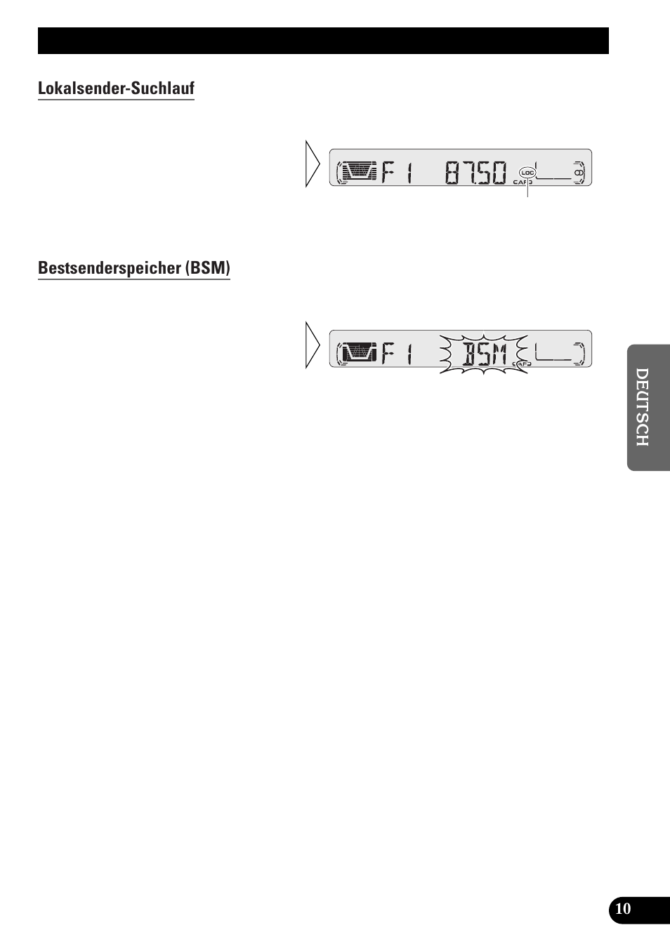 Tuner-betrieb, Lokalsender-suchlauf, Bestsenderspeicher (bsm) | Pioneer KEH-P4010RB User Manual | Page 75 / 100