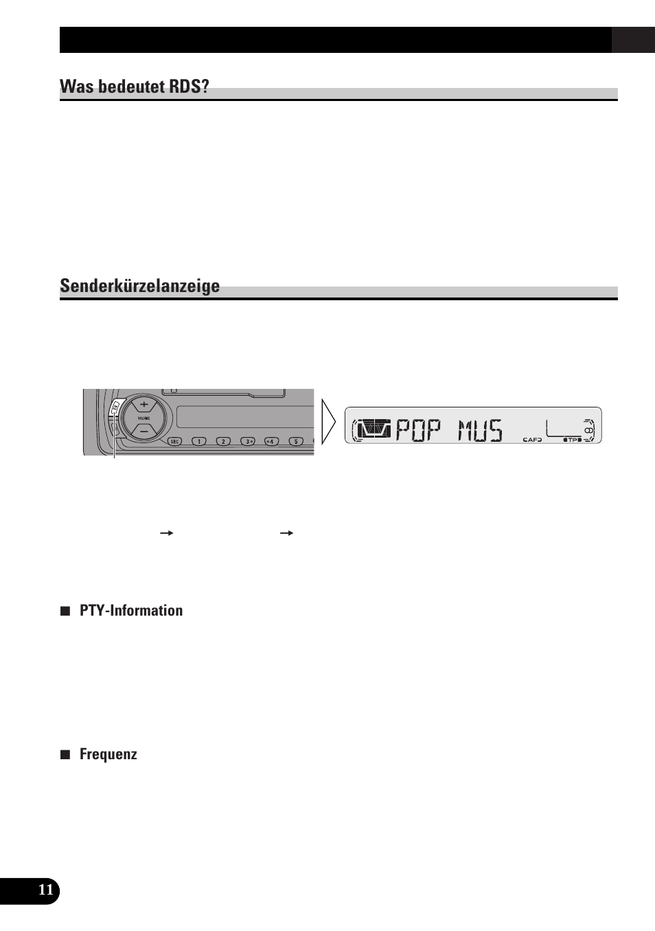 Rds-funktionen, Was bedeutet rds? senderkürzelanzeige, Was bedeutet rds | Senderkürzelanzeige | Pioneer KEH-P4010RB User Manual | Page 76 / 100