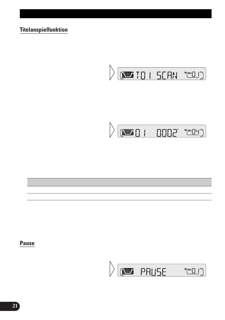 Titelanspielfunktion, Pause, Cd-wechslerfunktionen | Pioneer KEH-P4010RB User Manual | Page 86 / 100