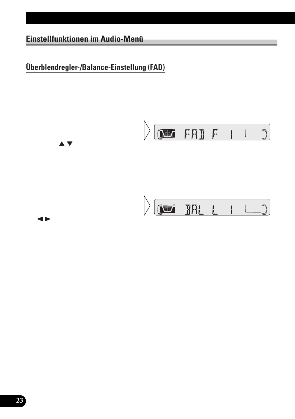 Einstellfunktionen im audio-menü, Überblendregler-/balance- einstellung (fad), Klangeinstellung | Pioneer KEH-P4010RB User Manual | Page 88 / 100