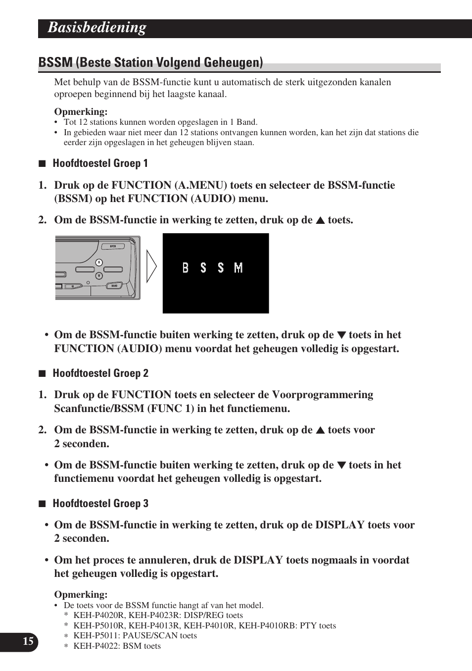 Bssm (beste station volgend geheugen), Basisbediening | Pioneer GEX-P6400TVP User Manual | Page 106 / 112