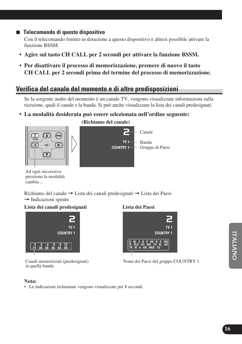 Verifica del canale del momento e di, Altre predisposizioni | Pioneer GEX-P6400TVP User Manual | Page 89 / 112
