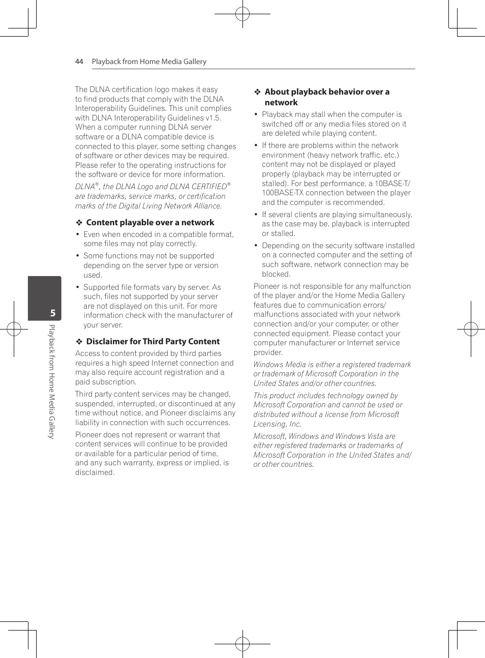 Pioneer MCS-333 User Manual | Page 44 / 76