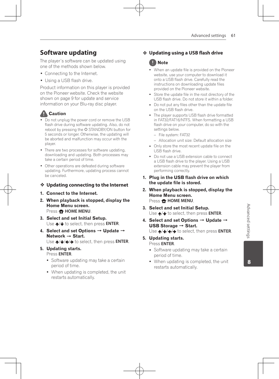 Software updating | Pioneer MCS-333 User Manual | Page 61 / 76