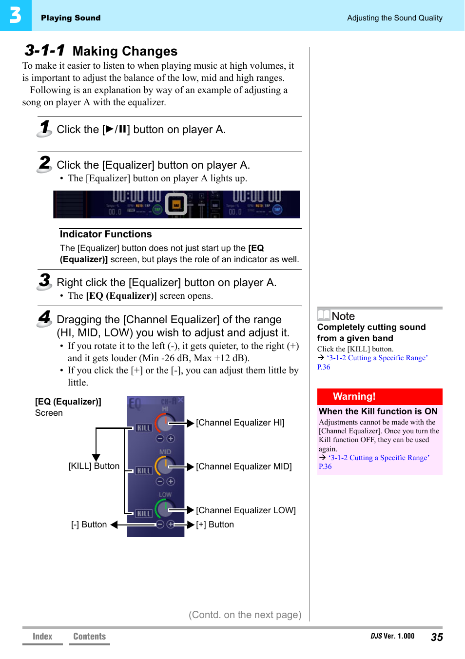 1-1 making changes, Making changes | Pioneer DJS User Manual | Page 35 / 155