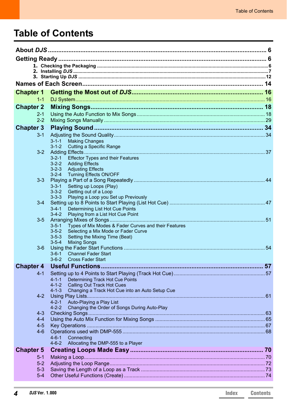 Pioneer DJS User Manual | Page 4 / 155