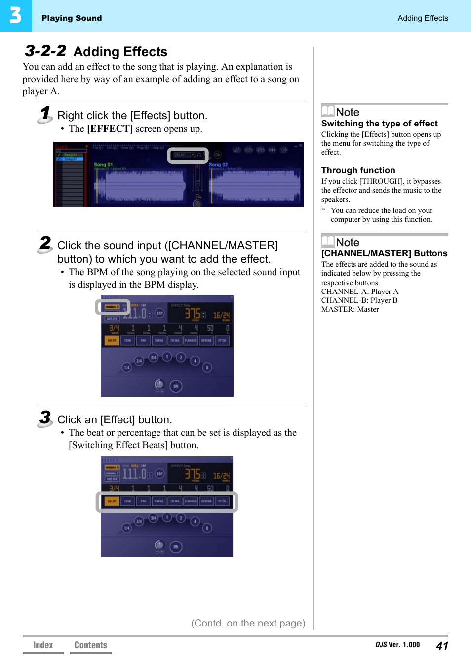 2-2 adding effects, Adding effects | Pioneer DJS User Manual | Page 41 / 155