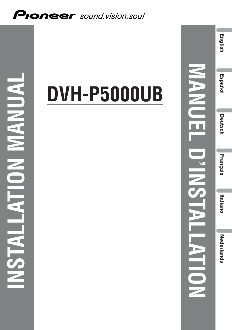 Pioneer DVH-P5000UB User Manual | 85 pages