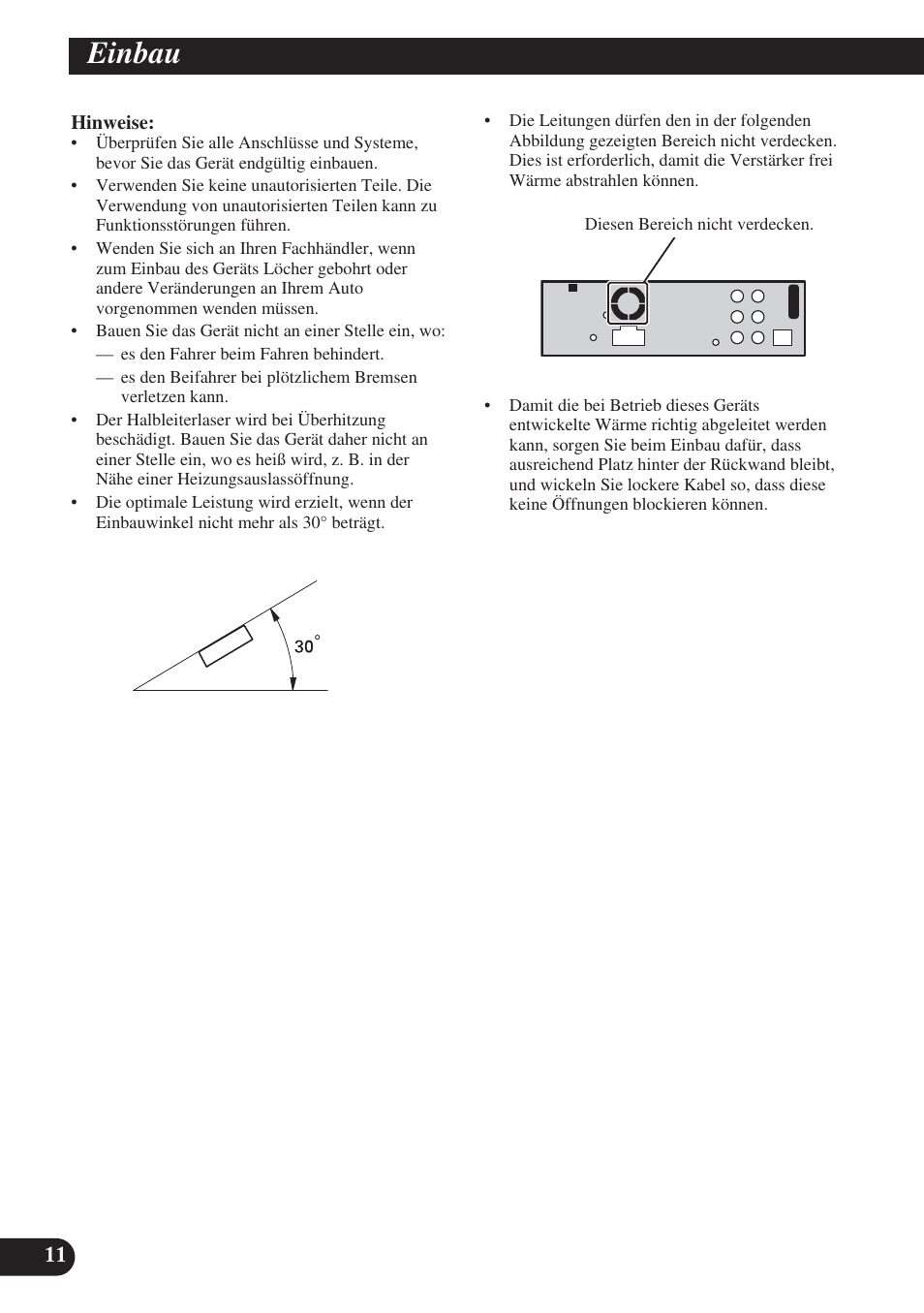Einbau | Pioneer DVH-P5000UB User Manual | Page 40 / 85