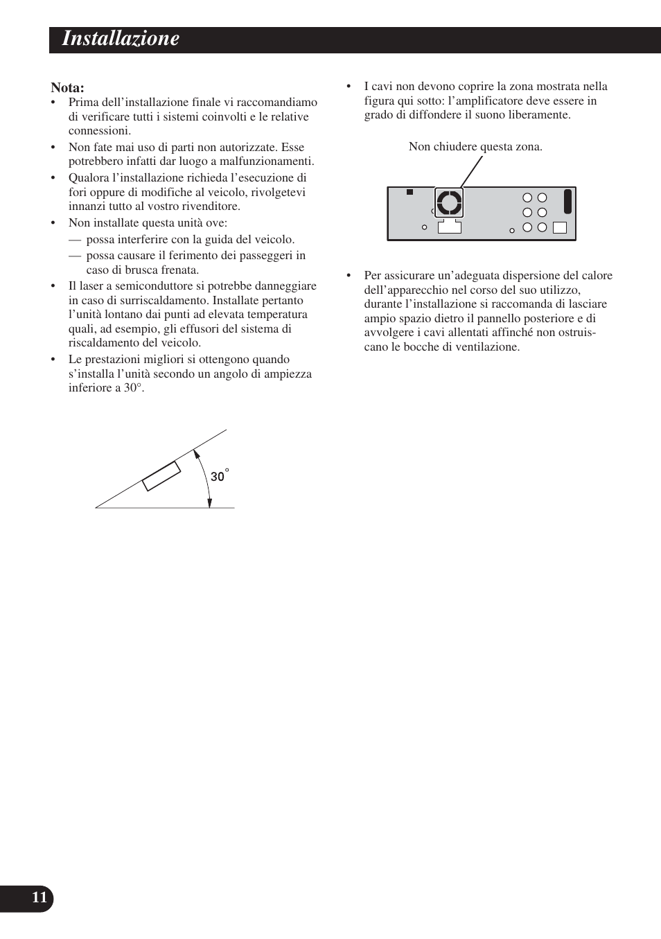 Installazione | Pioneer DVH-P5000UB User Manual | Page 68 / 85