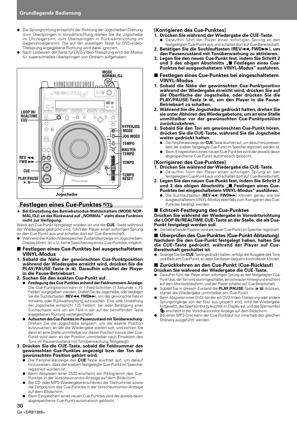 Festlegen eines cue-punktes | Pioneer DVJ-X1 User Manual | Page 142 / 308