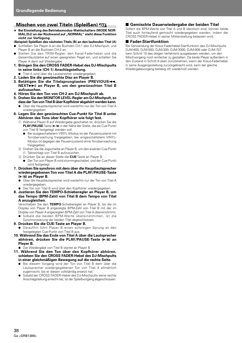 Mischen von zwei titeln (spleißen) | Pioneer DVJ-X1 User Manual | Page 144 / 308