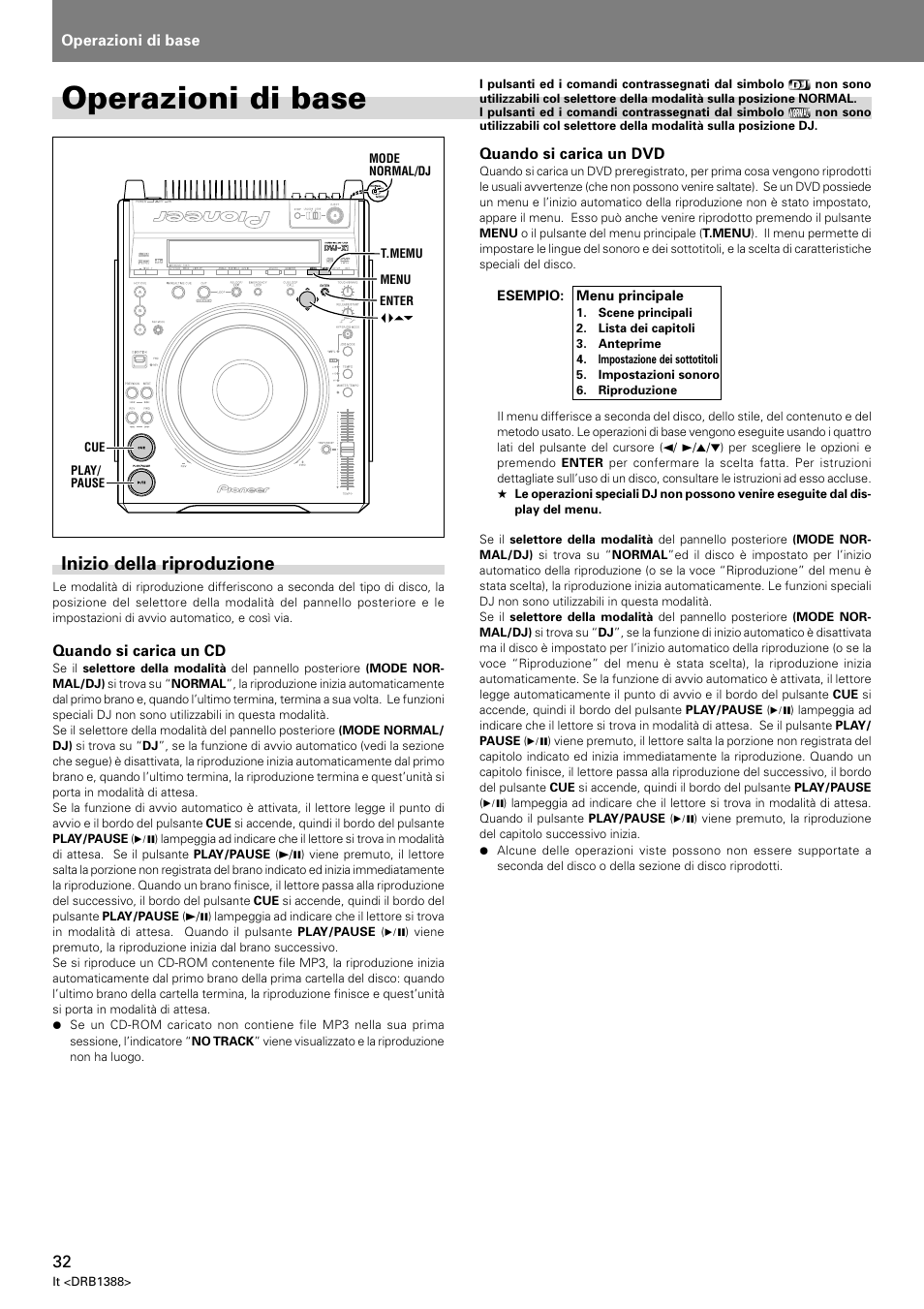 Operazioni di base, Inizio della riproduzione | Pioneer DVJ-X1 User Manual | Page 190 / 308