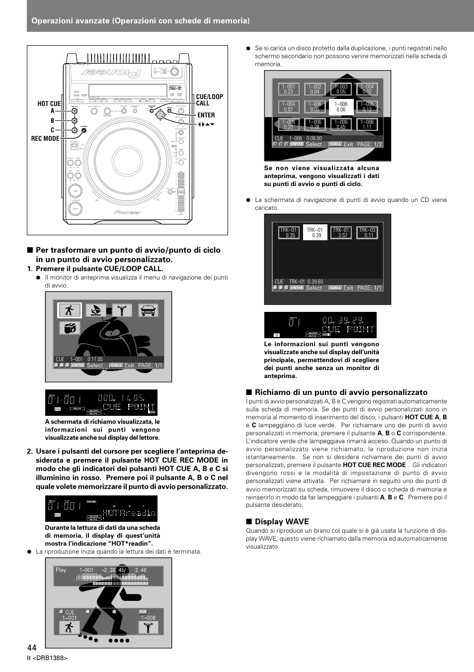 Richiamo di un punto di avvio personalizzato, Display wave | Pioneer DVJ-X1 User Manual | Page 202 / 308