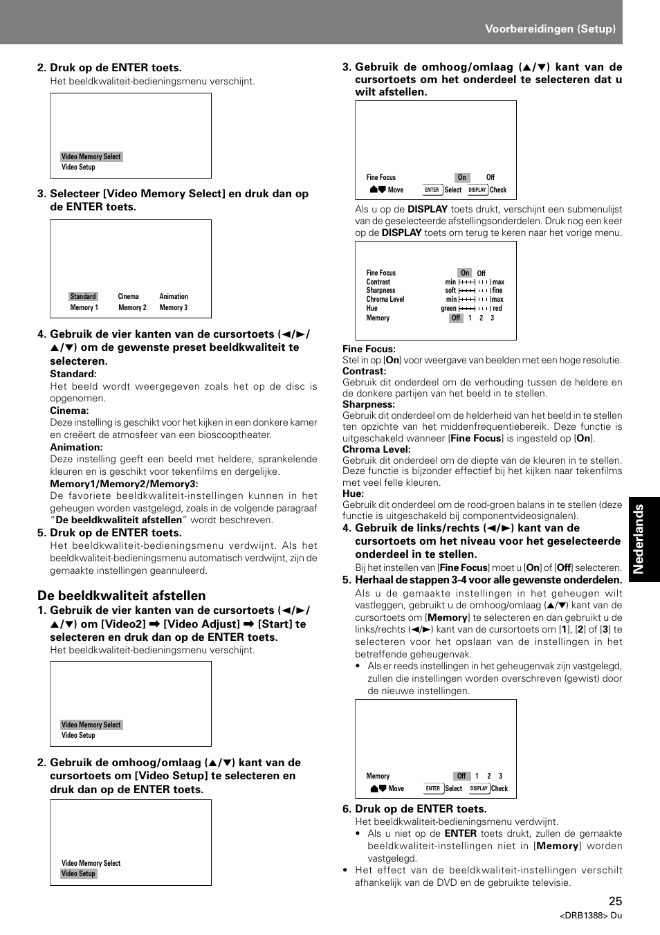 Nederlands, De beeldkwaliteit afstellen | Pioneer DVJ-X1 User Manual | Page 233 / 308