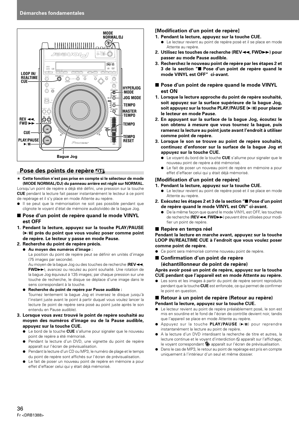 Pose des points de repère | Pioneer DVJ-X1 User Manual | Page 90 / 308