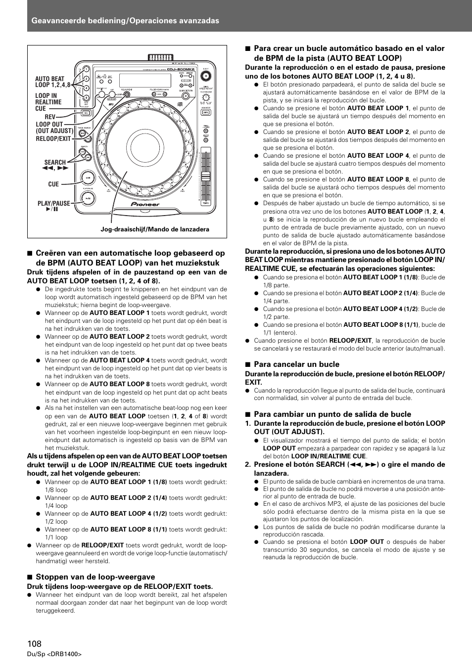 Pioneer CDJ-800 MK2 User Manual | Page 108 / 116