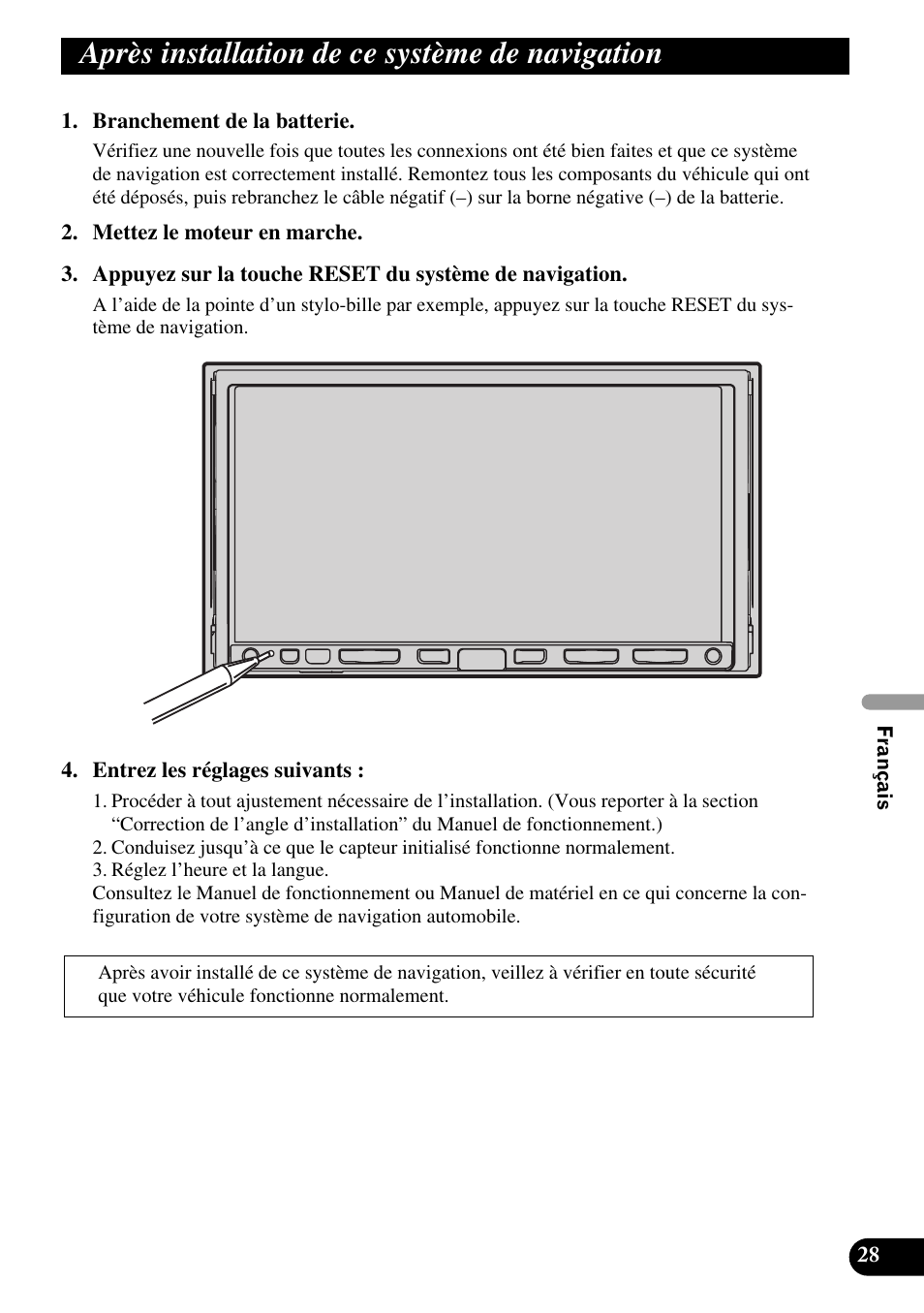 Après installation de ce système de, Navigation, Après installation de ce système de navigation | Pioneer AVIC-HD1BT User Manual | Page 113 / 170