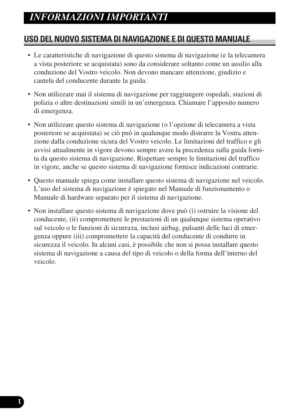 Rd4101-a_114_141_ita, Informazioni importanti | Pioneer AVIC-HD1BT User Manual | Page 114 / 170