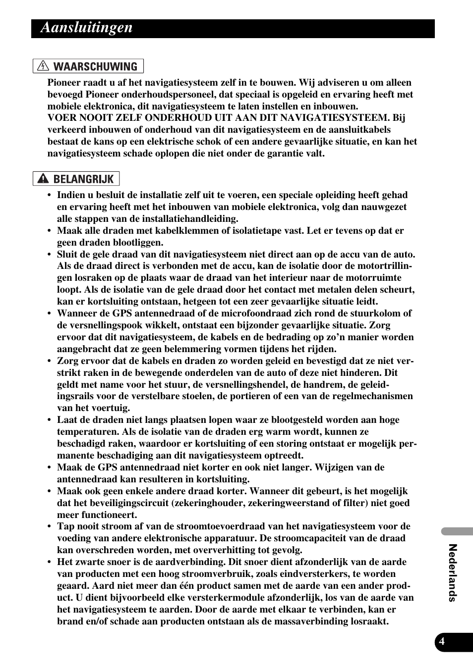 Aansluitingen | Pioneer AVIC-HD1BT User Manual | Page 145 / 170