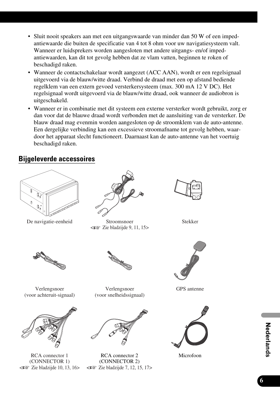 Bijgeleverde accessoires | Pioneer AVIC-HD1BT User Manual | Page 147 / 170