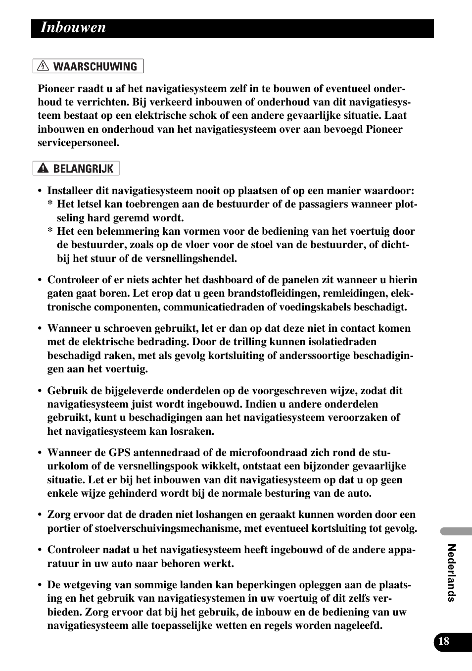 Inbouwen | Pioneer AVIC-HD1BT User Manual | Page 159 / 170