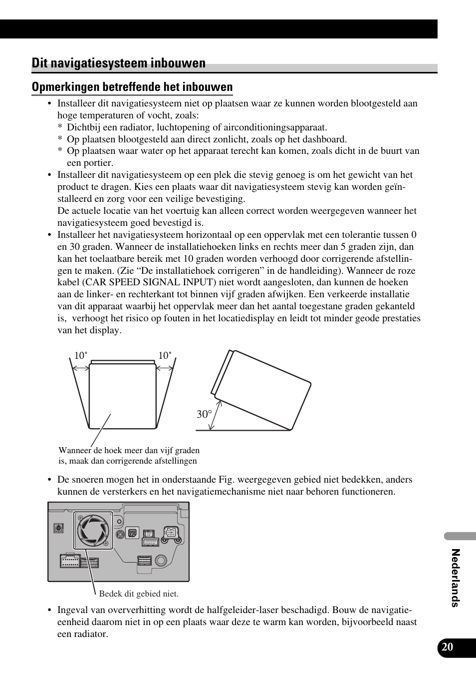 Dit navigatiesysteem inbouwen, Opmerkingen betreffende het inbouwen | Pioneer AVIC-HD1BT User Manual | Page 161 / 170