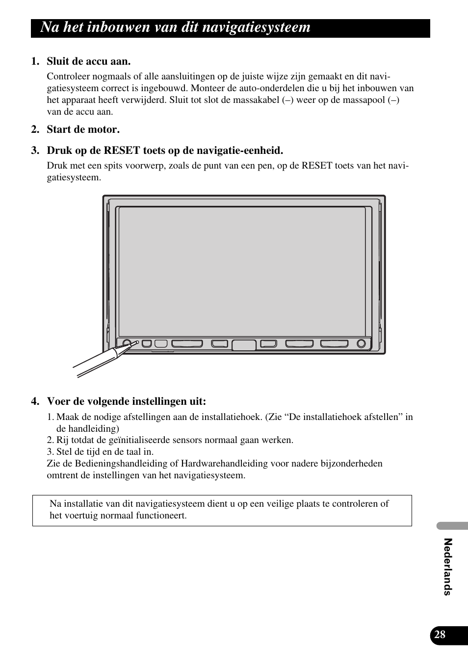 Na het inbouwen van dit, Navigatiesysteem, Na het inbouwen van dit navigatiesysteem | Pioneer AVIC-HD1BT User Manual | Page 169 / 170