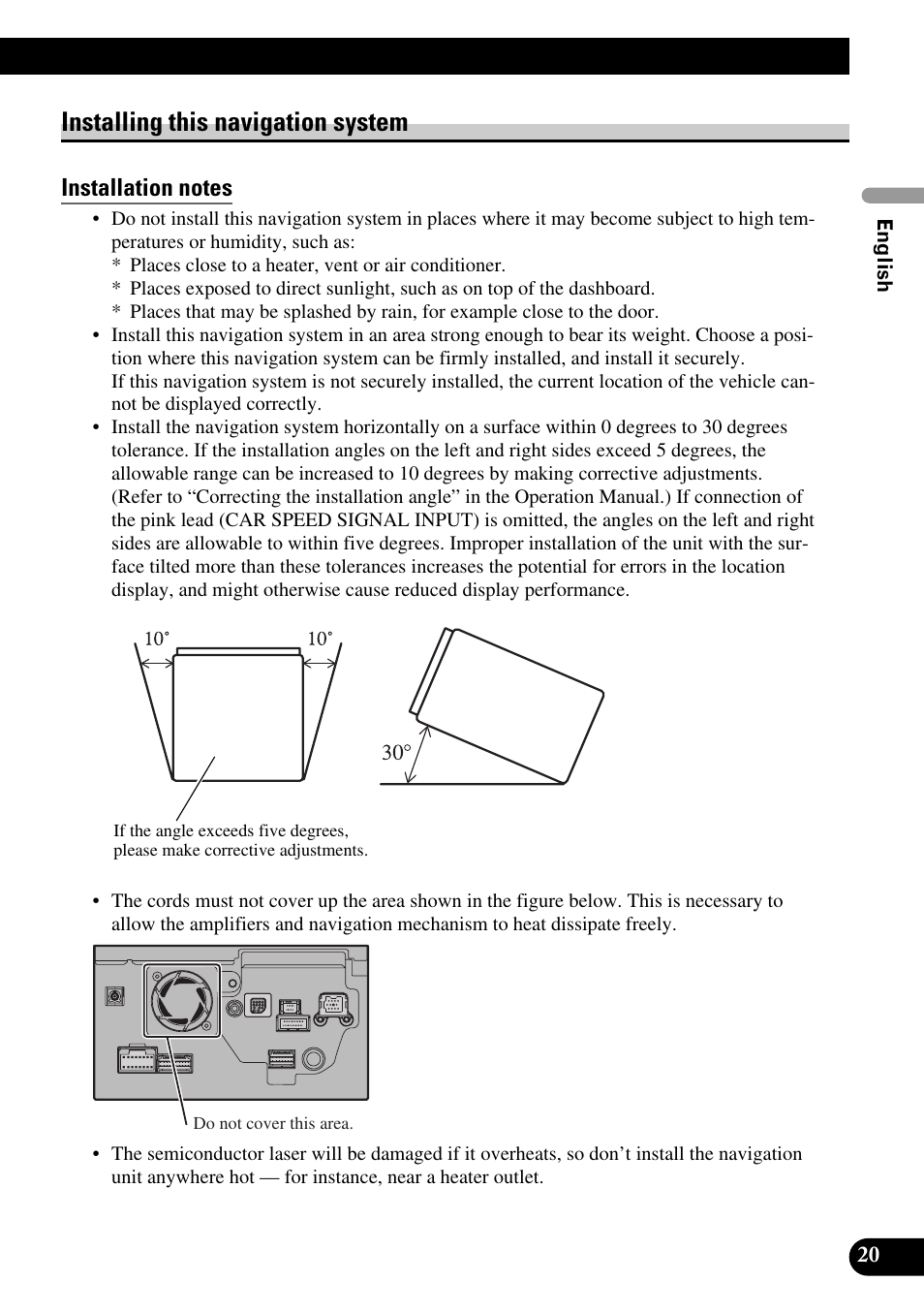 Installing this navigation system, Installation notes | Pioneer AVIC-HD1BT User Manual | Page 21 / 170