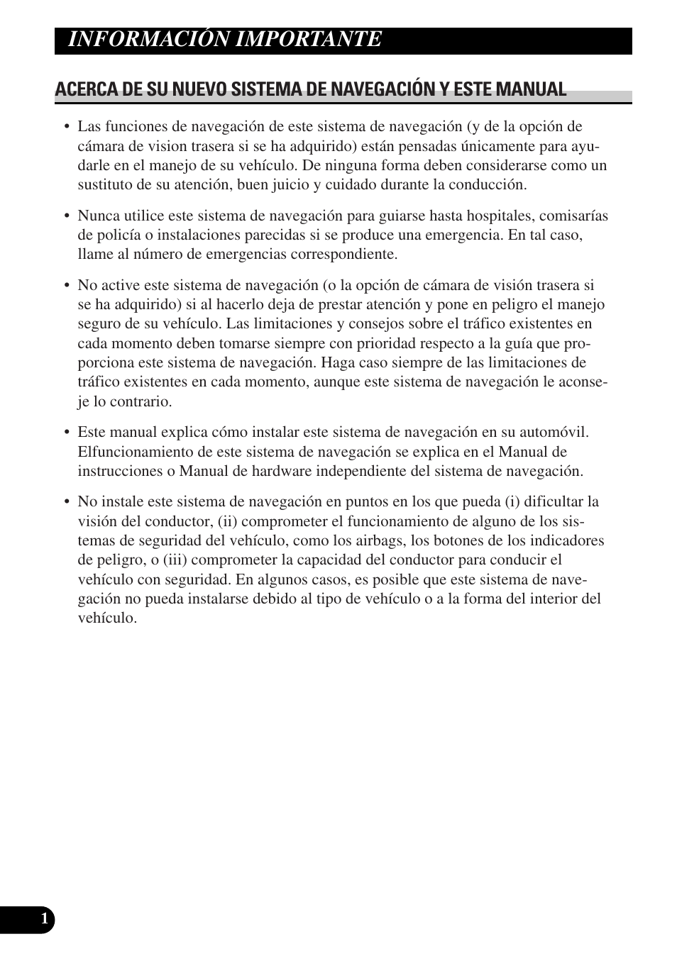 Rd4101-a_030_057_spa, Información importante | Pioneer AVIC-HD1BT User Manual | Page 30 / 170