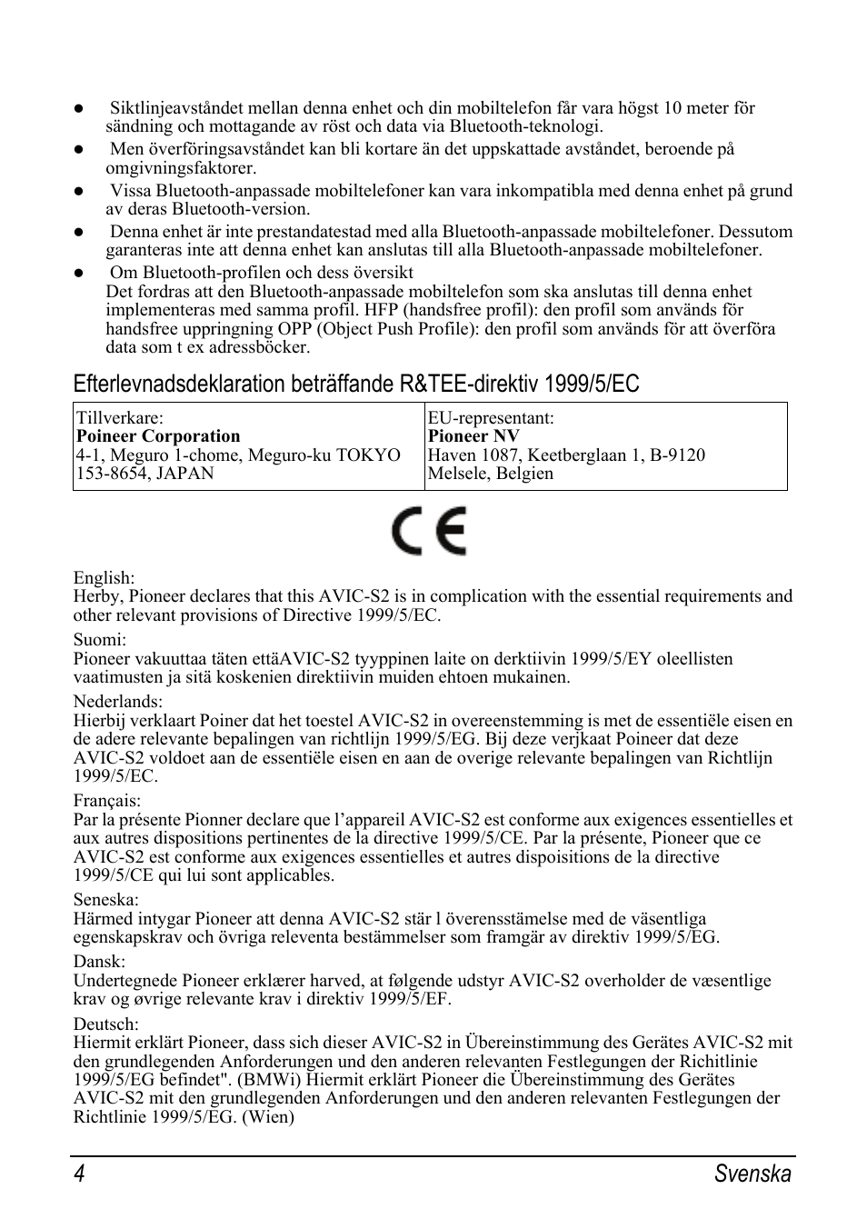 4svenska | Pioneer AVIC-S2 RU User Manual | Page 140 / 153