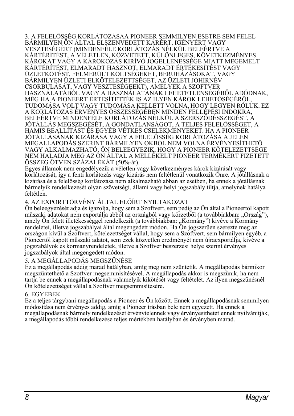 8 magyar | Pioneer AVIC-S2 RU User Manual | Page 80 / 153