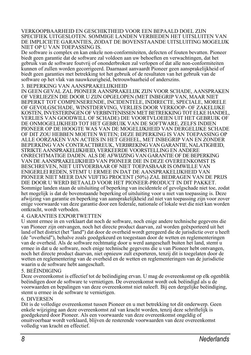 8 nederlands | Pioneer AVIC-S2 RU User Manual | Page 88 / 153