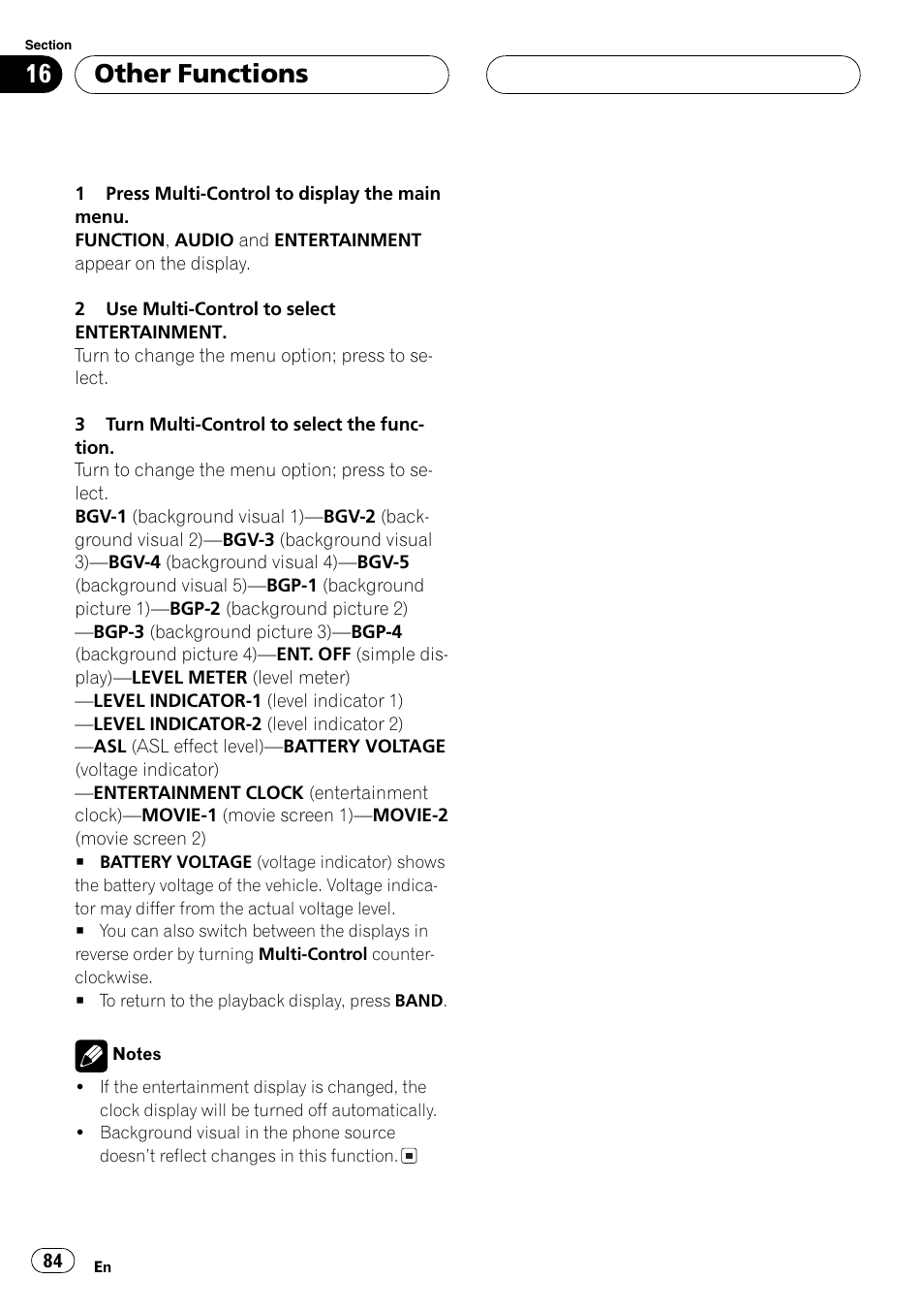 Other functions | Pioneer DEH-P70BT User Manual | Page 84 / 199