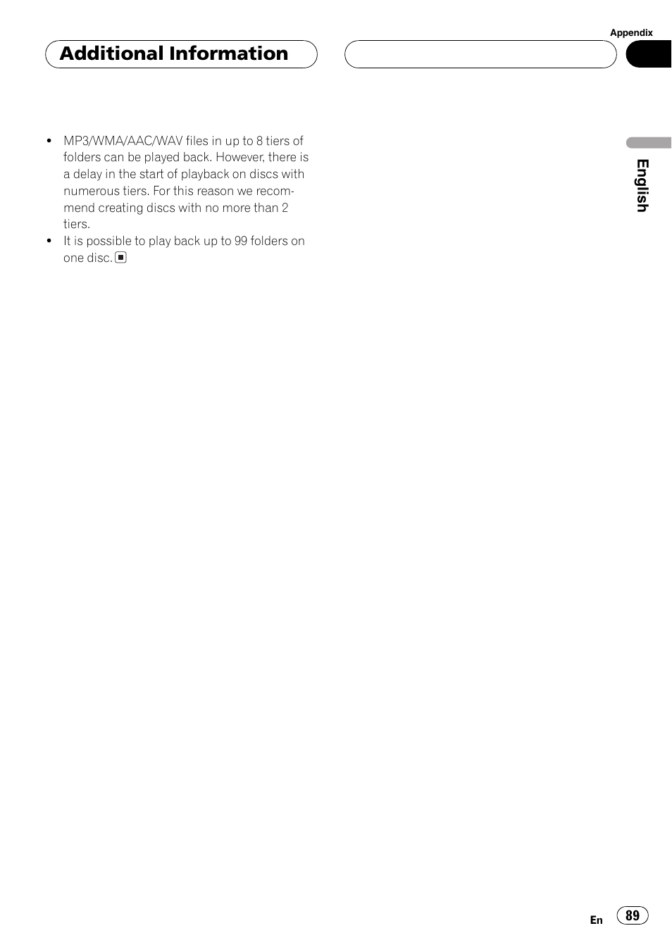 Additional information | Pioneer DEH-P70BT User Manual | Page 89 / 199
