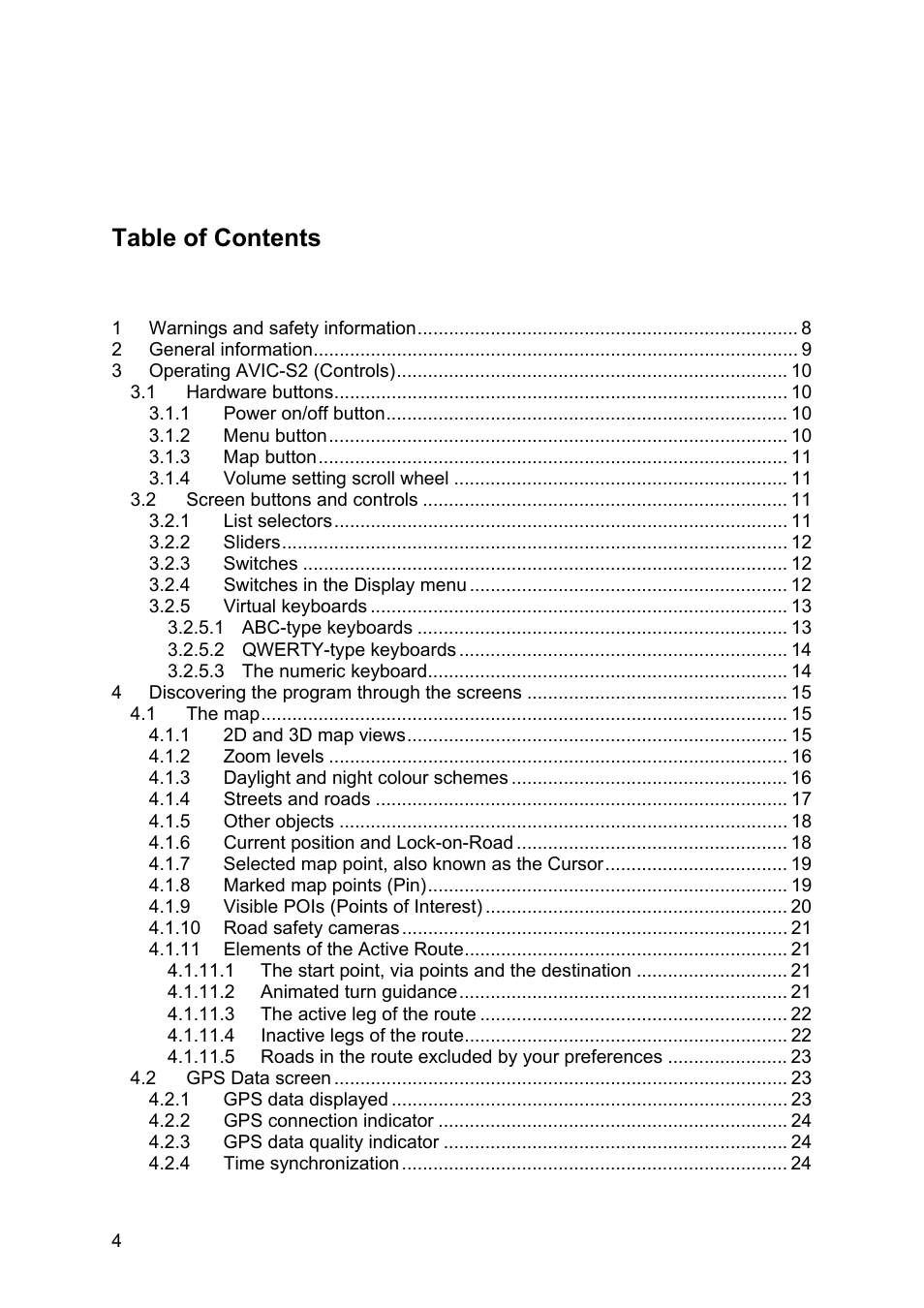 Pioneer AVIC-S2 RU User Manual | Page 4 / 84