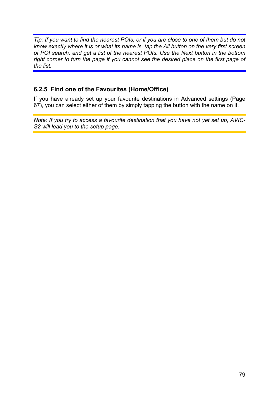 Find one of the favourites (home/office) | Pioneer AVIC-S2 RU User Manual | Page 79 / 84