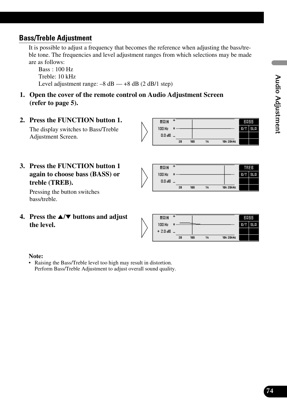 Bass/treble adjustment | Pioneer DEX-P90RS User Manual | Page 75 / 94