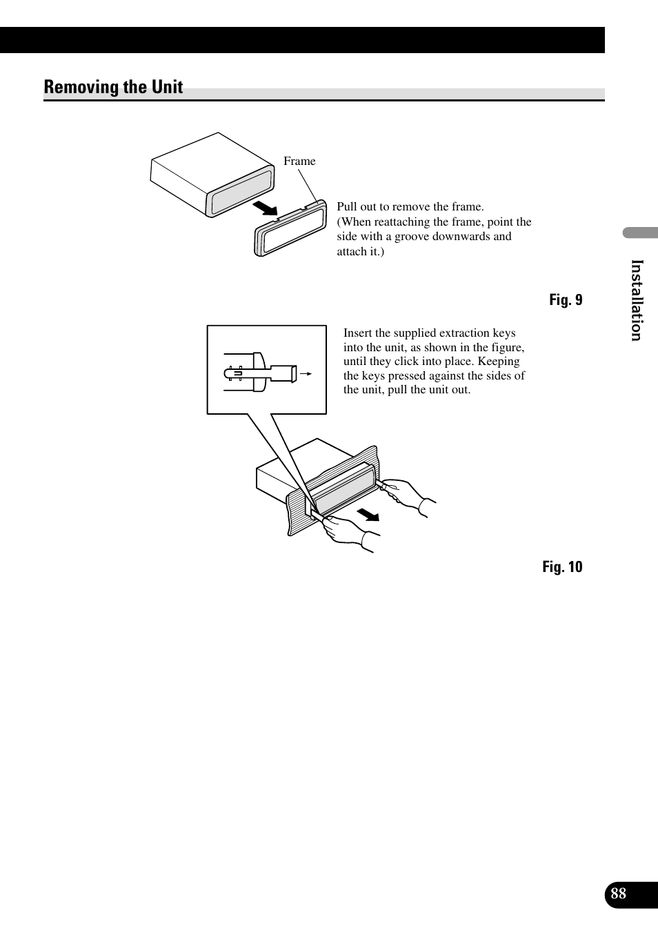 Removing the unit | Pioneer DEX-P90RS User Manual | Page 89 / 94