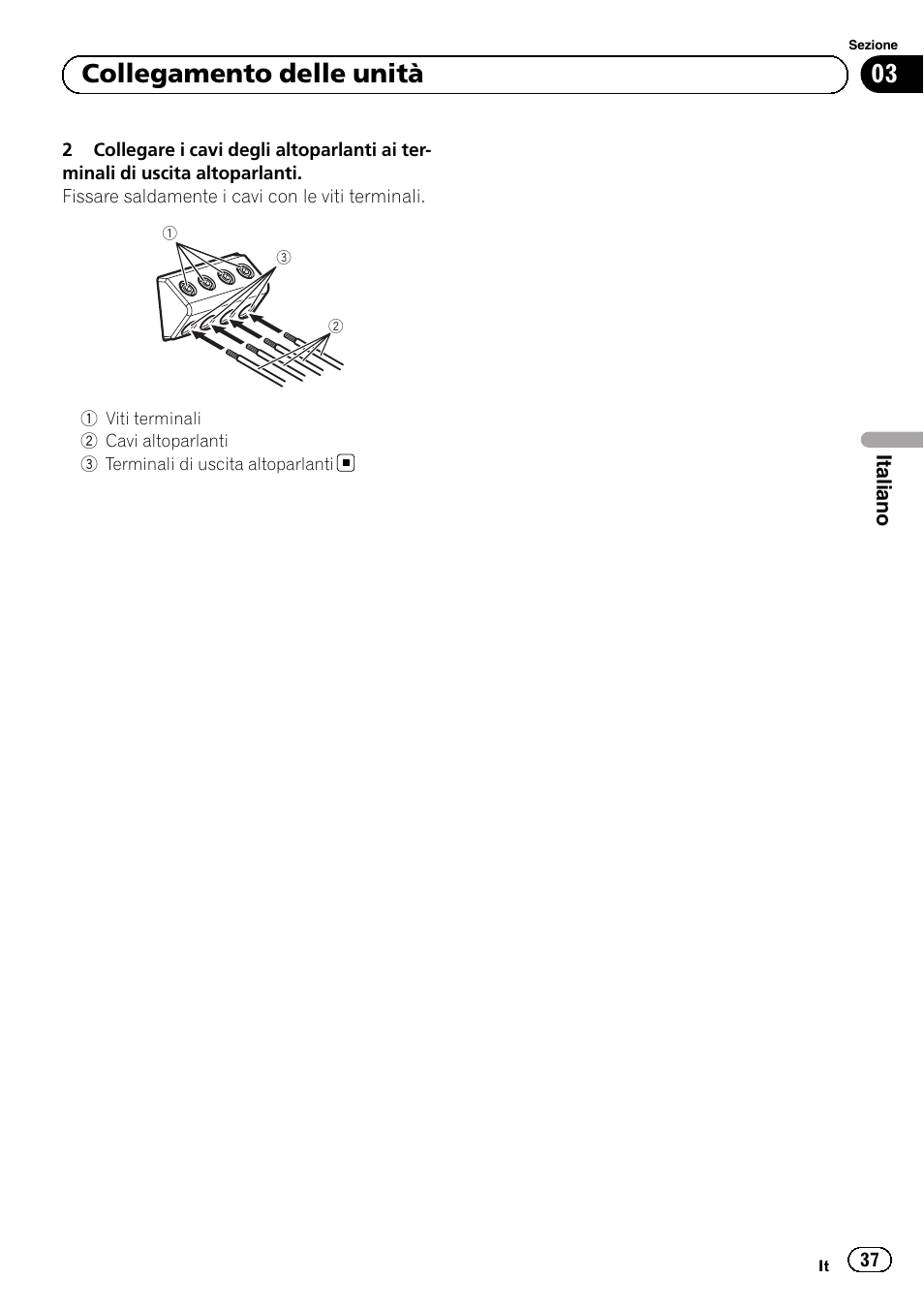 03 collegamento delle unità | Pioneer GM-D8604 User Manual | Page 37 / 96